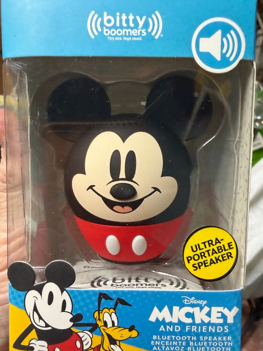 Disney Mickey Portable Bluetooth Speaker - Black & Red - Bitty Boomers in box